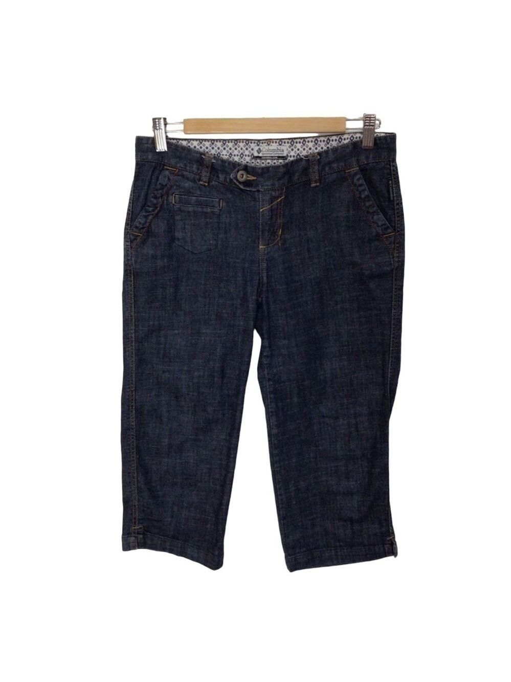 Columbia jeans pedal pusher pants 99% cotton stretch denim pockets low rise 6